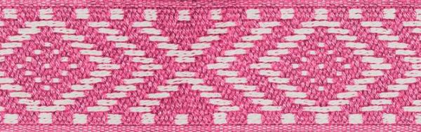 Gurtband 30 mm - Rautenmuster - pink, Meterware